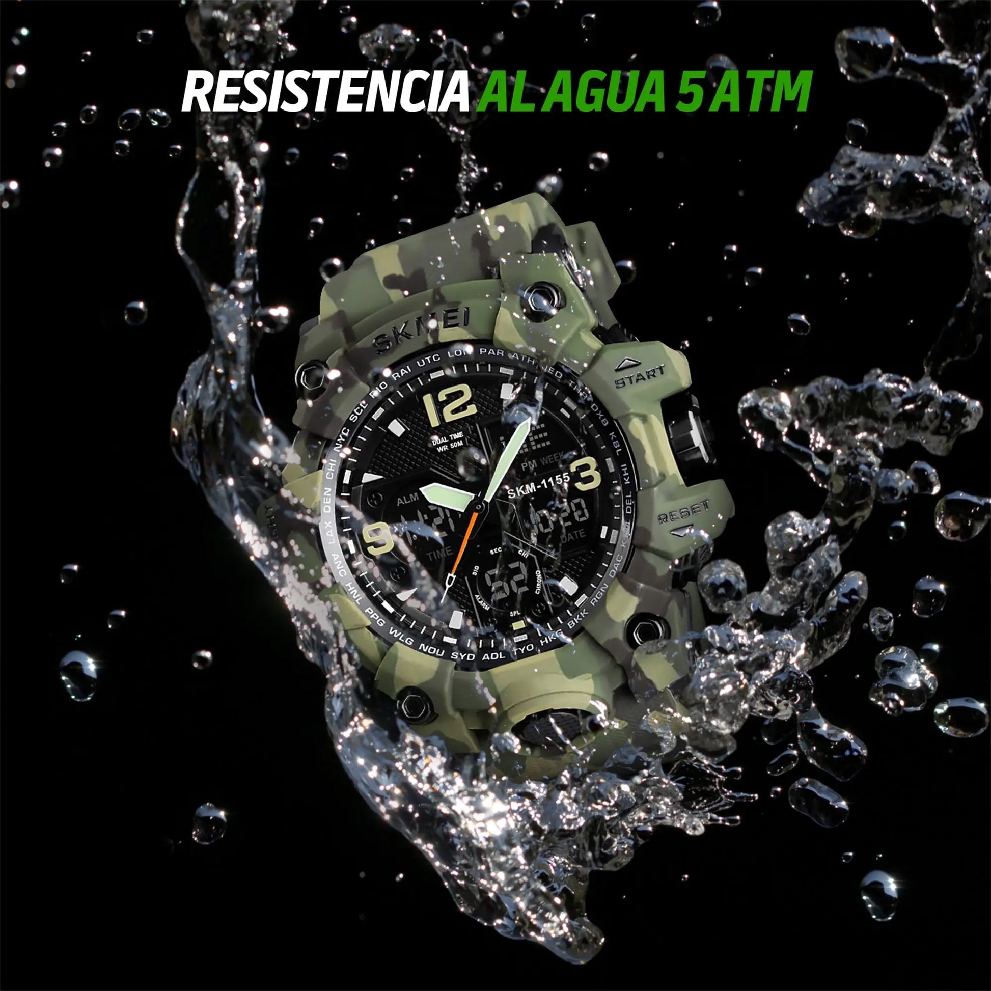 Reloj Digital y Analógico Deportivo Contra Agua 1155b Redlemon Technology México