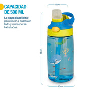 Termos para Agua de Niños de Tritán Ultra Resistente 2 Piezas 500 ml - Redlemon