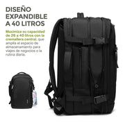 Mochila Expandible de 40 L para Laptop de 18 Pulgadas — detalle del producto