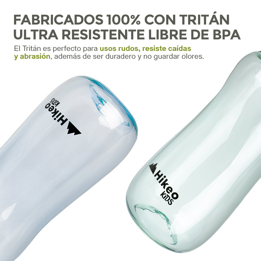 Termo para Agua para Niños de Tritán Indestructible 2 Pz. 400 ml