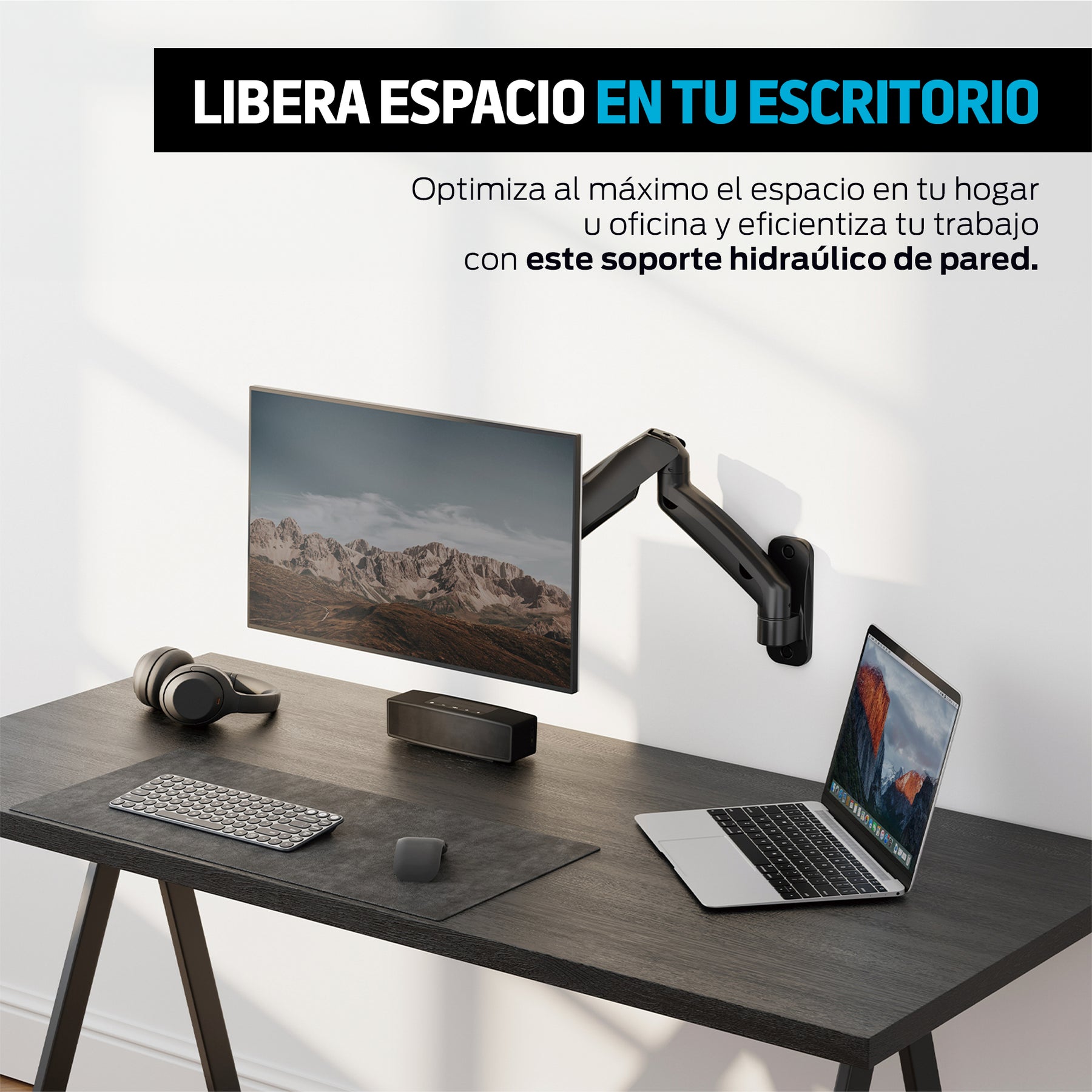 Soporte de Pared Articulado para Monitor de 17 a 32 Pulgadas — detalle del producto