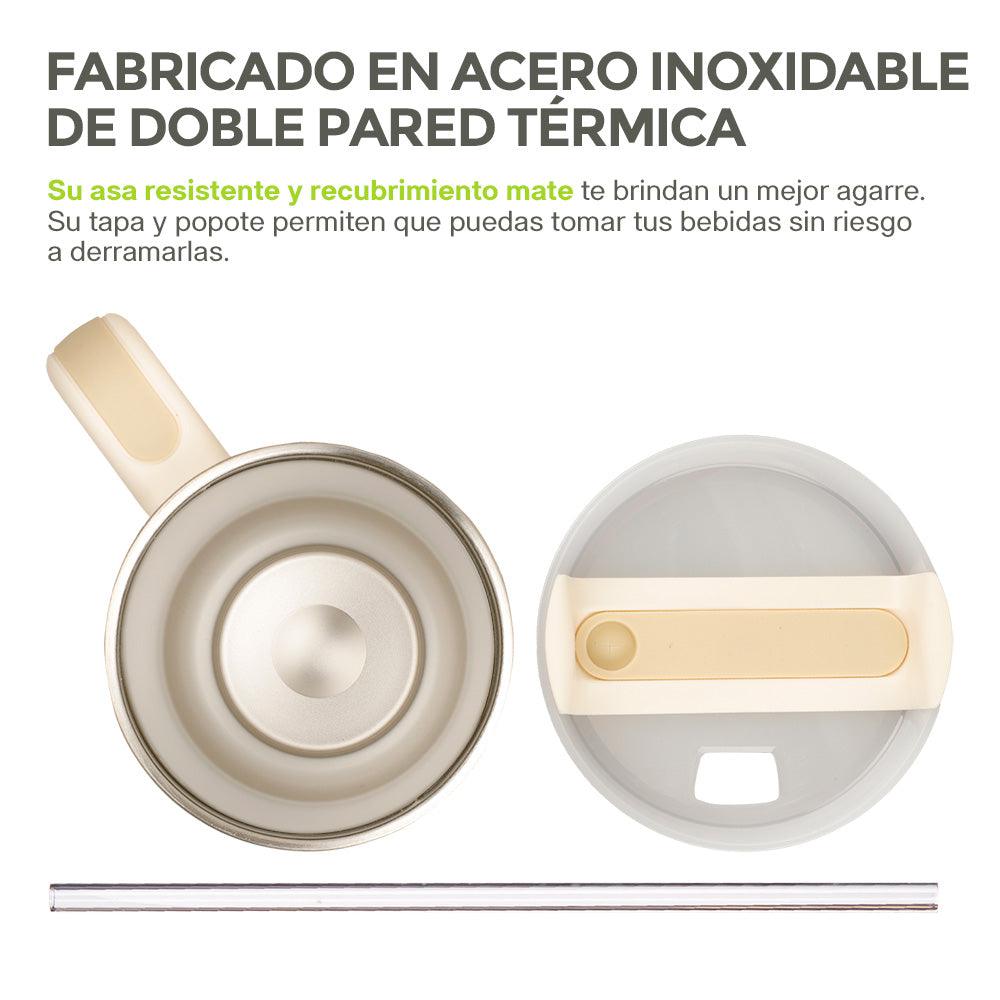 Termo para Agua y Café de Viaje Acero Inox. Doble Pared 1.2 Litros Hikeo - Redlemon