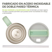 Termo para Agua y Café de Viaje Acero Inox. Doble Pared 1.2 Litros Hikeo - Redlemon