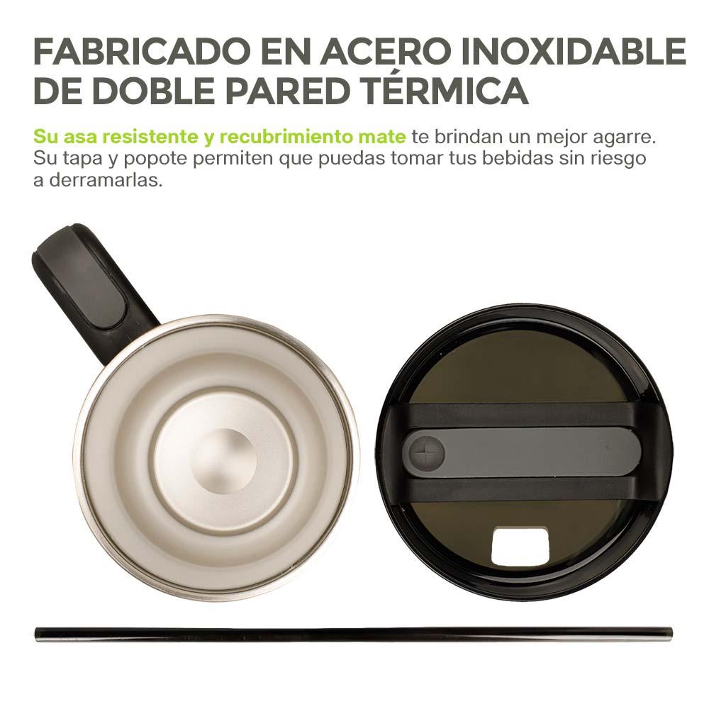 Termo para Agua y Café de Viaje Acero Inox. Doble Pared 1.2 Litros Hikeo - Redlemon