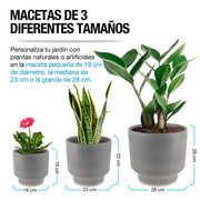 Macetas de Cerámica Grandes para Exteriores e Interiores 3 Pz.