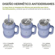 Termo de Acero Inoxidable 1.5 L con Popote y Asa HIKEO — vista adicional 20