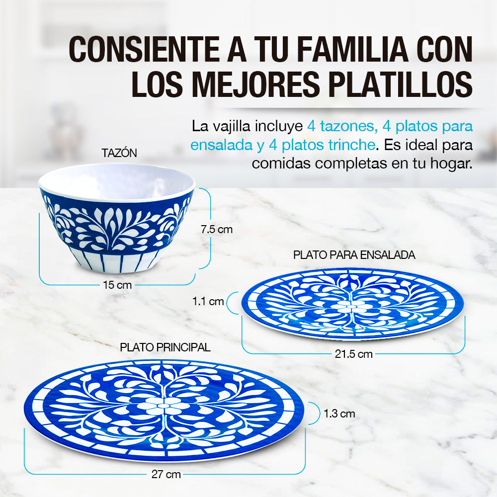 Vajilla de Melamina 12 Piezas para 4 Personas Casa Litus — vista adicional 22