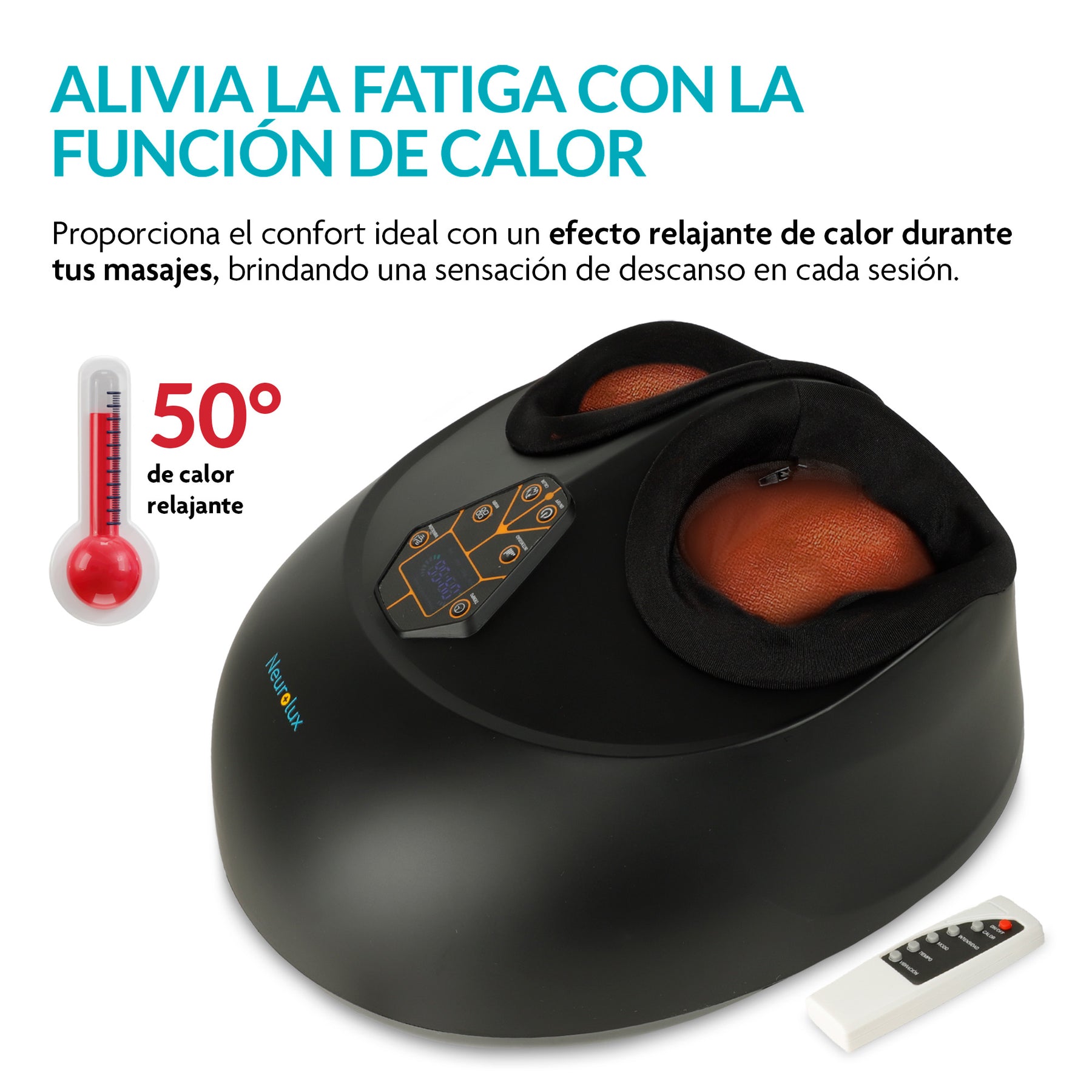 Masajeador Eléctrico de Pies con Calor y Compresión de Aire — características destacadas