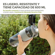 Termo para Agua (2 Pz.) de Tritán Indestructible 600 ml con Tapa Hermética