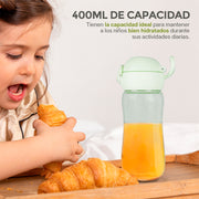 Termo para Agua para Niños de Tritán Indestructible 2 Pz. 400 ml