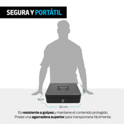 Caja Portátil para Dinero con Charola y 2 Llaves — características destacadas