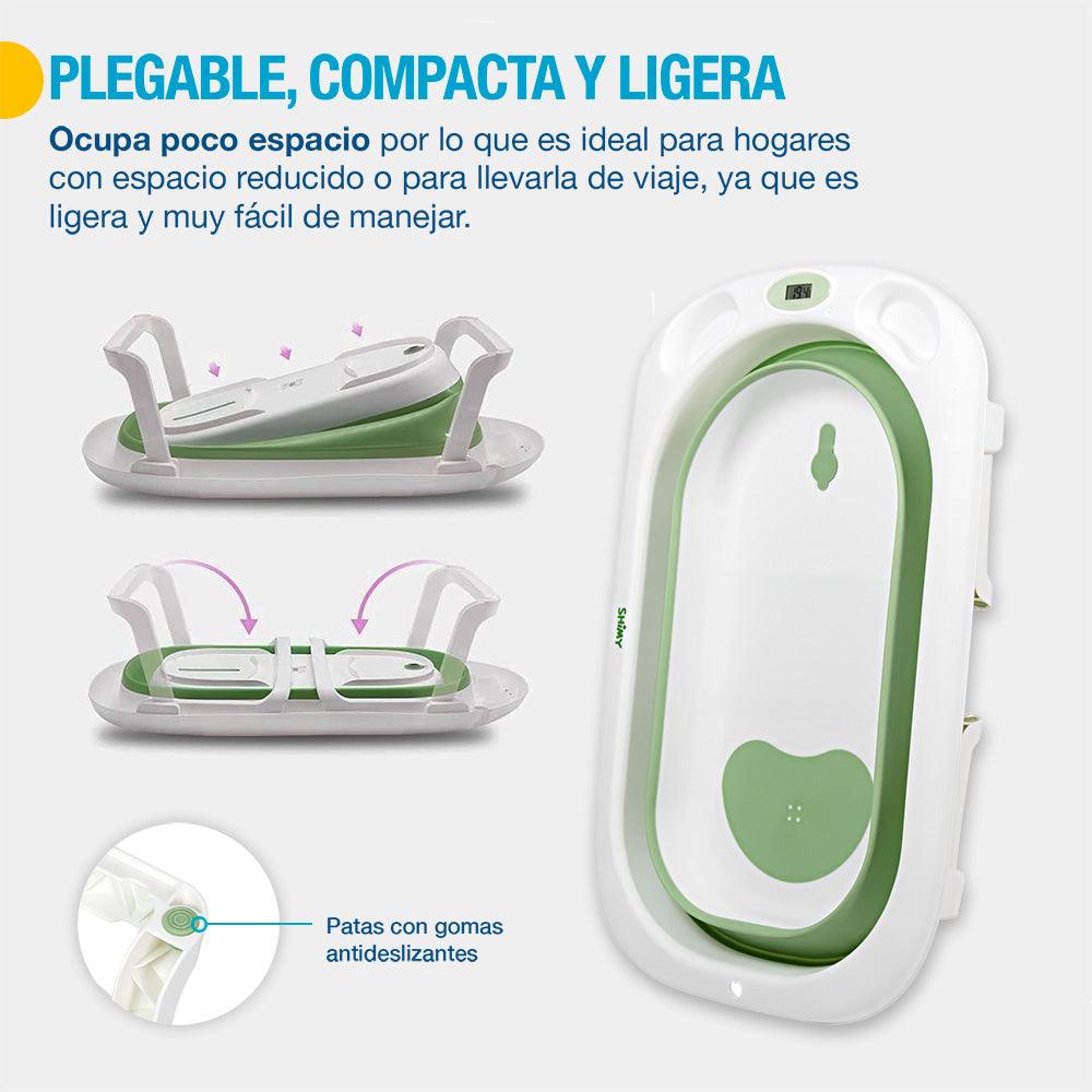 Tina de Baño para Bebé Plegable y Termómetro Integrado - Redlemon