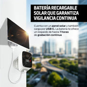 Cámara de Seguridad Exterior Batería Recargable Solar, Visión Nocturna y más