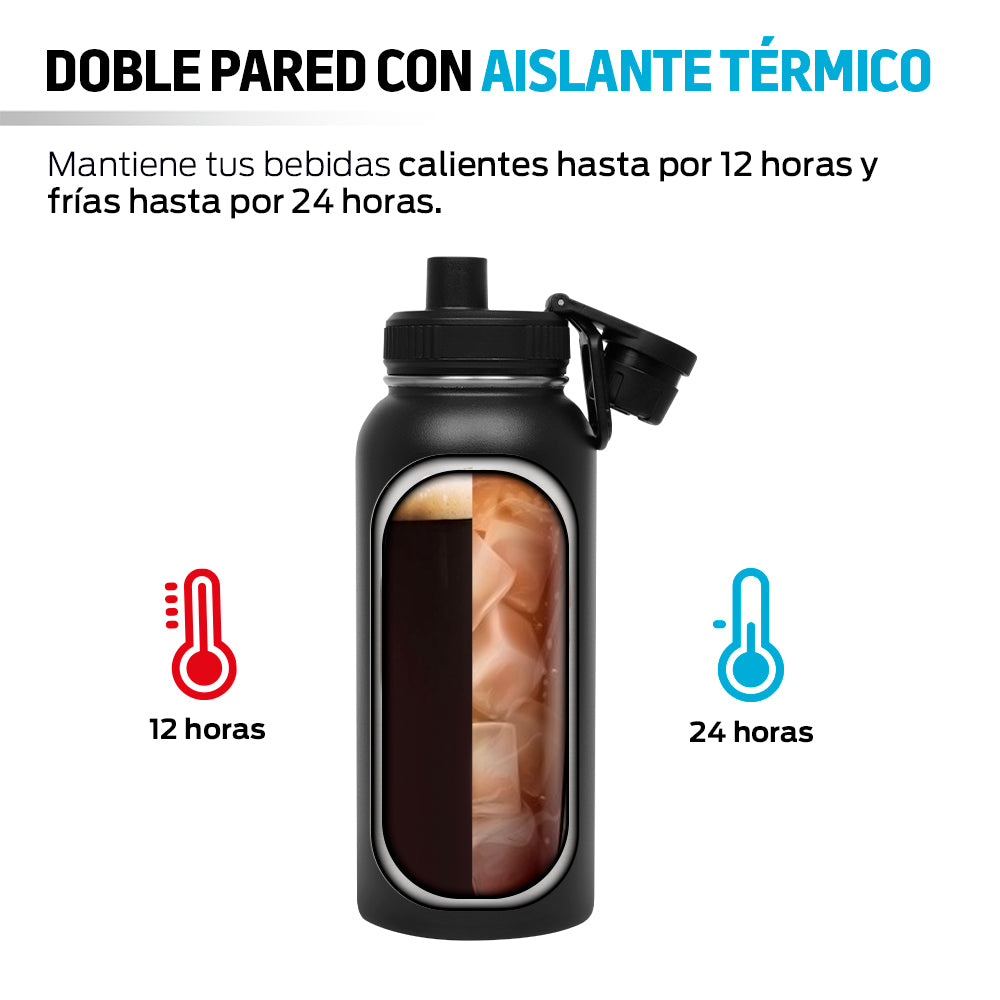 Termo de Acero Inoxidable de 940 ml con Doble Pared — características destacadas