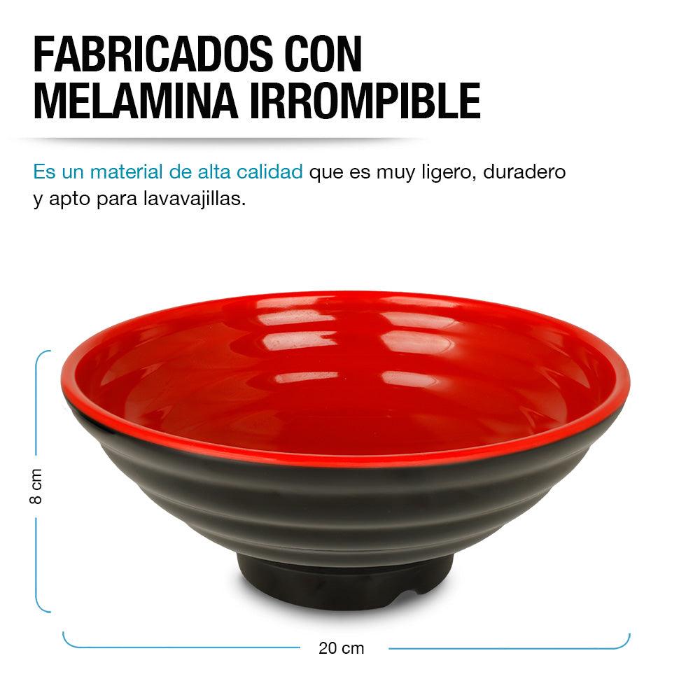 Vajilla de Melamina Estilo Japonés para Ramen Set para 4 Personas - Redlemon