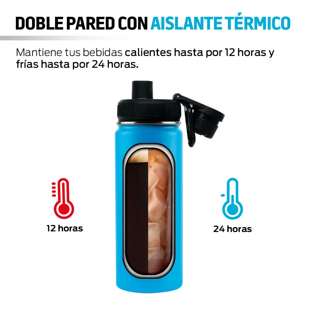 Termo de Acero Inoxidable Térmico hasta 24 Hrs 532 Ml Redlemon Technology México