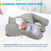 Almohada de Soporte para Bebé Elefante Peluche Gigante