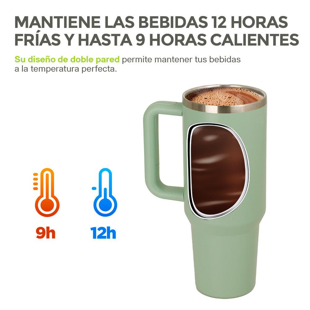 Termo para Agua y Café de Viaje Acero Inox. Doble Pared 1.2 Litros Hikeo - Redlemon