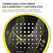 Pala de Pádel Premium con Funda, Pelotas y Grip, Raqueta para todos los Niveles