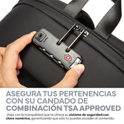 Mochila para Laptop 17” Ejecutiva Antirrobo con Cubierta Rígida Impermeable
