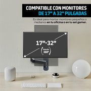 Soporte de Pared Articulado para Monitor de 17 a 32 Pulgadas — características destacadas