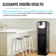 Dispensador de agua Casa Litus con garrafón oculto instalado en una cocina