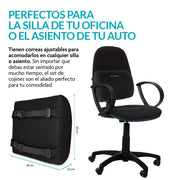 Almohadas de Memory Foam Lumbar y para Coxis Cojín 2 Piezas - Redlemon