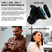 Audífonos Bluetooth con Cancelación de Ruido Activa Ultra HD IPX4 Sport