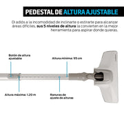 Aspiradora Alámbrica 2 en 1: Vertical y de Mano con Filtro HEPA - Redlemon