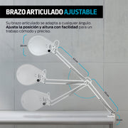 Lupa con Luz LED 5x para Escritorio con Brazo Articulado