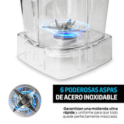 Licuadora Profesional de 1000 W, 9 Velocidades y 8 Funciones Automáticas 2 Litros - Redlemon