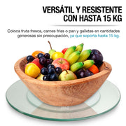 Lazy Susan de vidrio templado giratoria de 58 cm — características destacadas