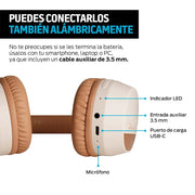 Audífonos Inalámbricos de Diadema BT5.3 Ultra HD 50 Horas de Batería Redlemon Technology México