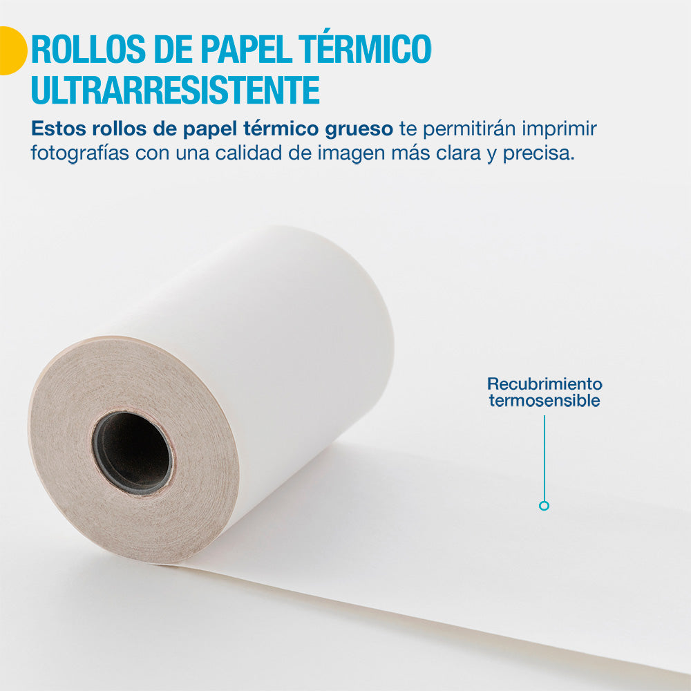 10 Rollos de Papel Térmico para Cámara Digital Shimy SKU 84132 (57mm)
