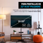 Soporte para TV Móvil con Ruedas (32” a 55" Pulg.) y Base para Laptop