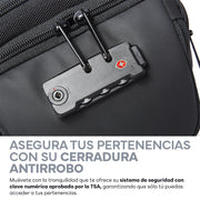 Mochila Crossbody con Candado TSA y Puerto USB Redlemon — características destacadas