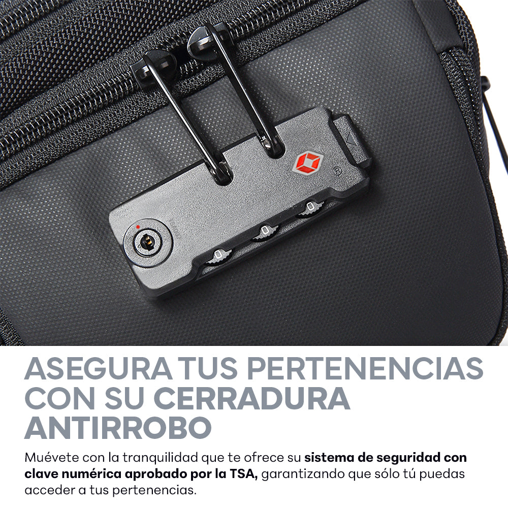 Mochila Crossbody con Candado TSA y Puerto USB Redlemon — características destacadas
