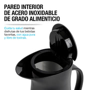 Tetera Eléctrica Hervidor de Agua Interior de Acero Inoxidable 1 Litro