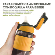 Termo para Agua (2 Pz.) de Tritán Indestructible 600 ml con Tapa Hermética