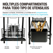 Escurridor de Trastes Premium de Acero Inoxidable 2 Niveles