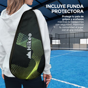 Pala de Pádel Premium con Funda, Pelotas y Grip, Raqueta para todos los Niveles