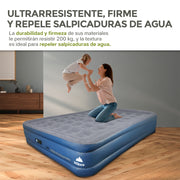 Colchón Inflable Matrimonial con Bomba Eléctrica HIKEO — detalle de diseño
