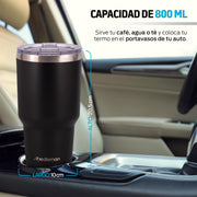 Termo y Vaso Térmico Acero Inoxidable 2 Popotes 800 ml Redlemon Technology México