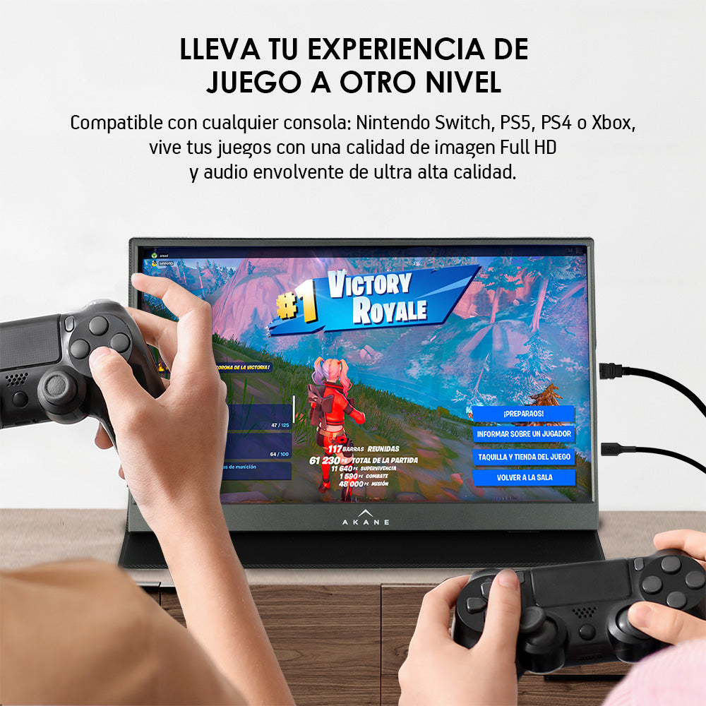 Monitor Portátil Full HD 15.6” para Laptop Celular y Consolas