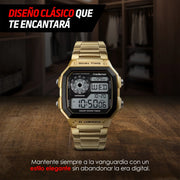 Reloj Digital Clásico con Correa de Metal Mod. 1335 Redlemon Technology México