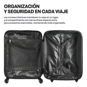 Maleta Carry On 20” Expandible Equipaje de Mano Plegable con Candado