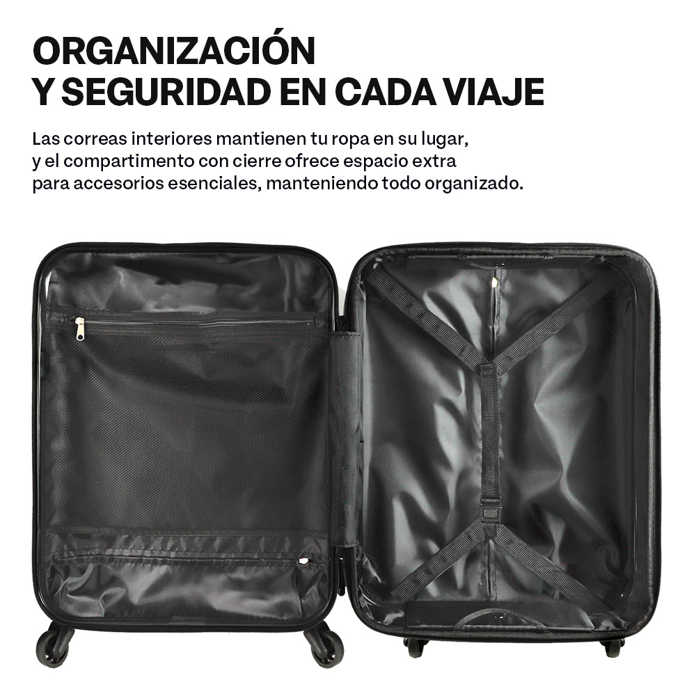 Maleta Carry On 20” Expandible Equipaje de Mano Plegable con Candado