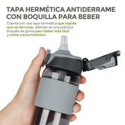Termo para Agua (2 Pz.) de Tritán Indestructible 600 ml con Tapa Hermética