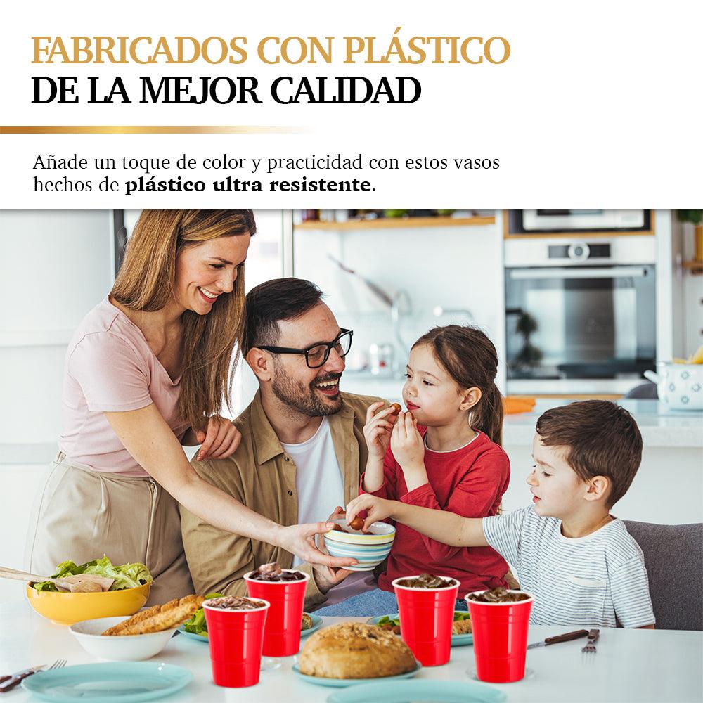 Vaso Fiesta de Plástico Rígido Reutilizable Ecológico 10 Piezas 530 ml - Redlemon