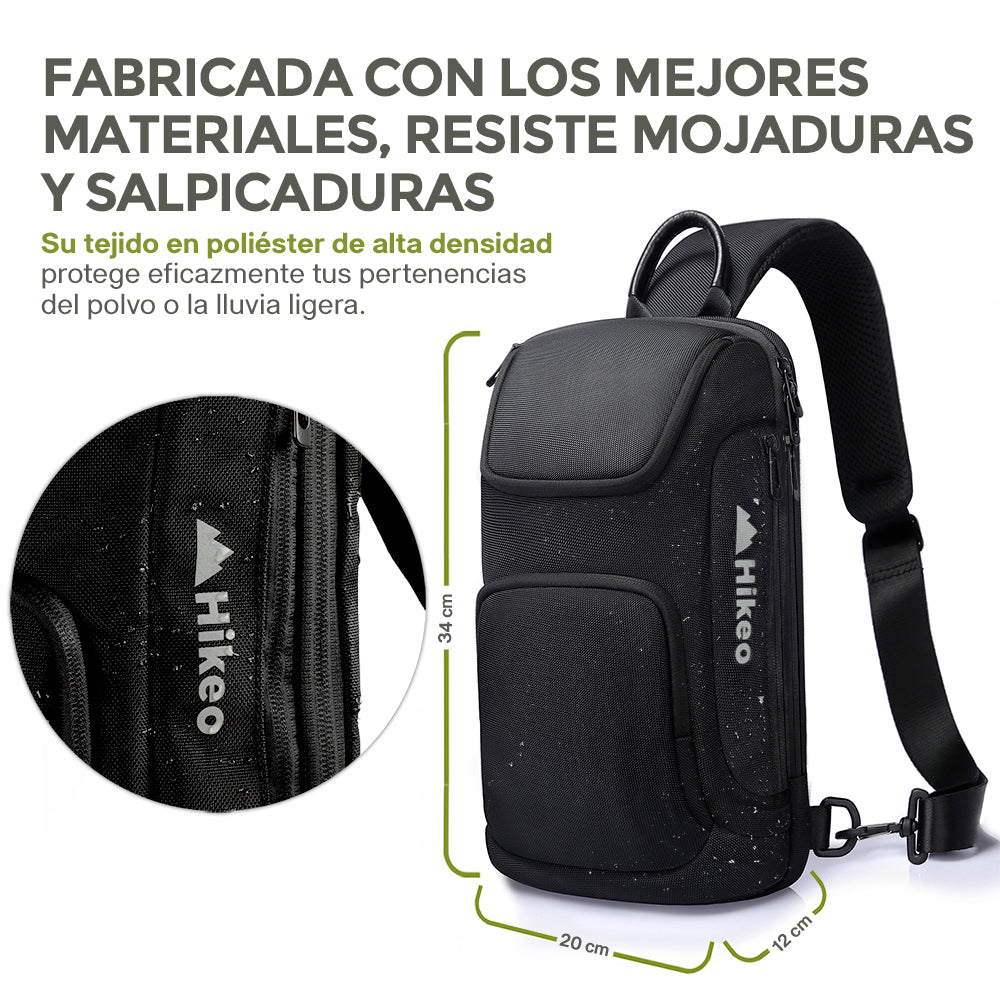 Mochila Crossbody para Tablet de 9.7 Pulgadas Resistente al Agua — detalle de diseño